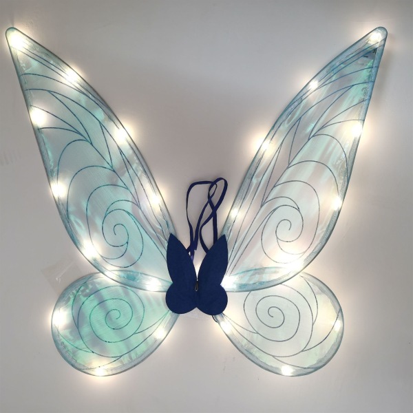 Keijun siivet valaisevat perhosen siivet kimaltelevat ledit Fairy Wings Halloween -joulujen syntymäpäivän Cosplay-lahja lapsille（2)