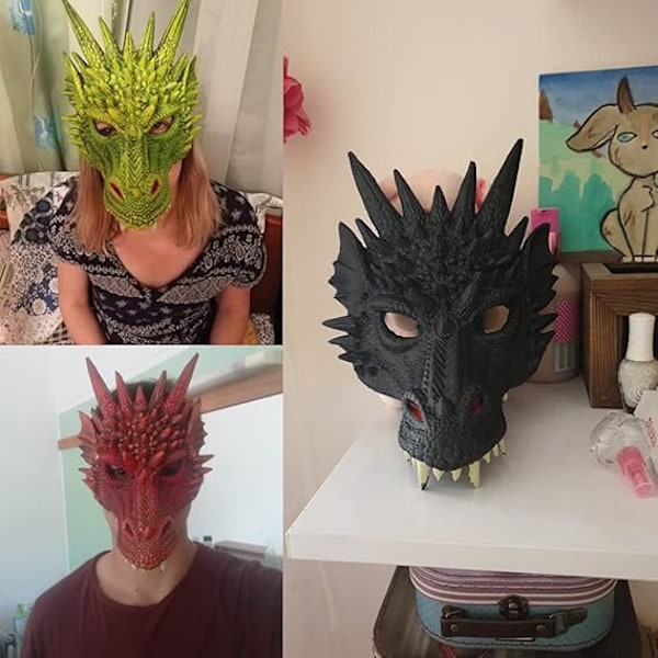 Dragekostume til børn drenge piger, dragevinge hale maske sæt, Halloween dinosaur cosplay sæt til barn