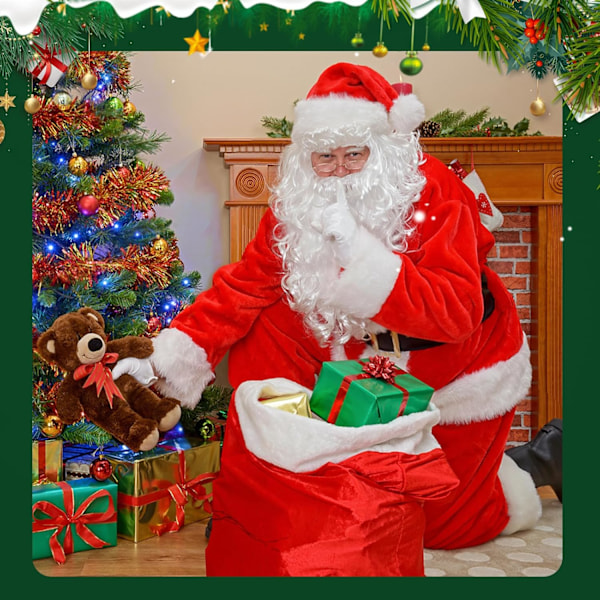 Jultomte Skägg Jultomteluva Jultomtekostym Tillbehör