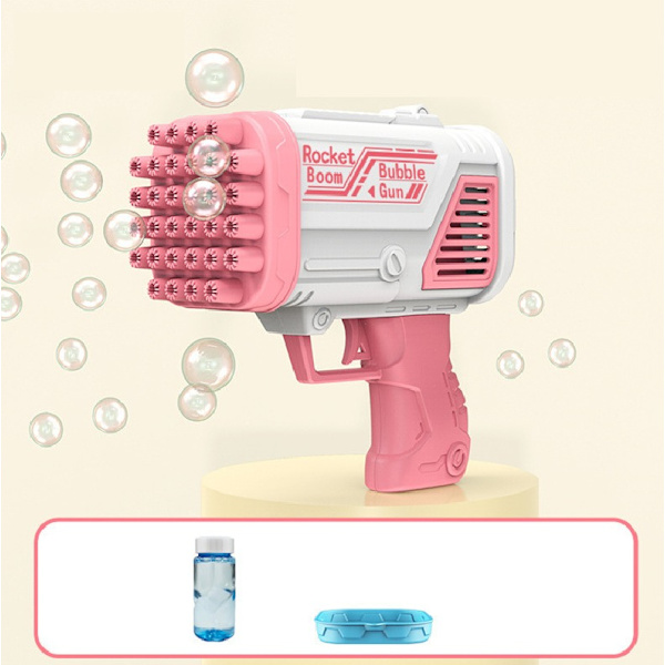 Elektrisk bubbelpistol, 32-håls bubbelmaskin, barnkalaspresenter, utomhusleksaker!