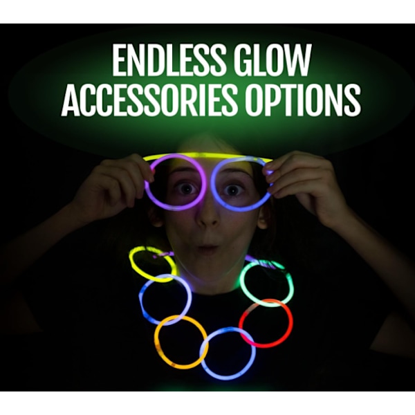100 Ultra Bright Glow Sticks Party Set til børn – Glowing armbånd og halskæder – Neon Glow Sticks Glow Sticks til festival, bryllup