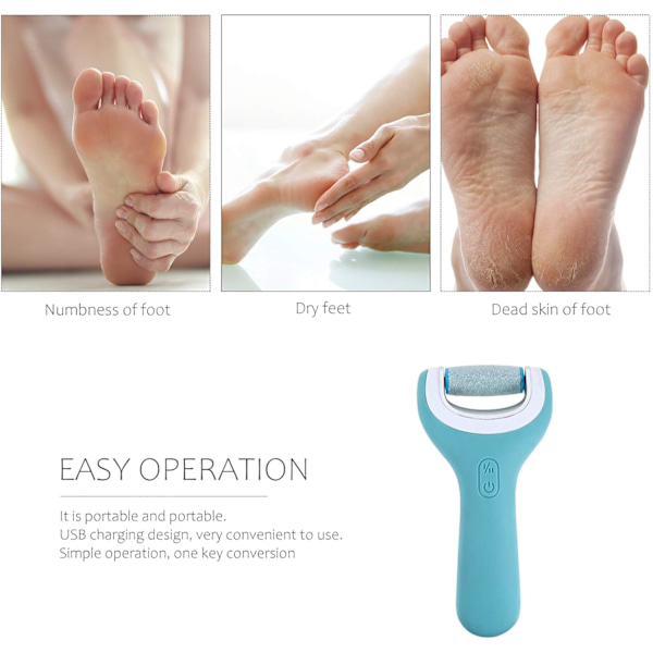 Velvet Smooth Wet And Dry Electric Grater Foot File Blue