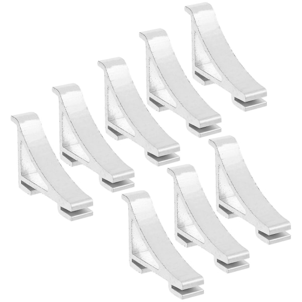 8 kpl pakastimen hyllypidikkeet Jääkaapin tukikoukut Jääkaapin hyllyn pidikkeet pakastinpidikkeet (alumiinikoko 4) (3,5 x 2,5 cm), kuten kuvassa)
