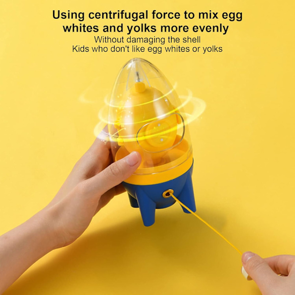 Äggulesmixer, Bärbar Golden Egg Maker, Manuell Äggskakare, Äggmixer för Små och Stora Ägg, Protein- och Äggulesmixer med Dragrep
