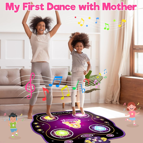 Dansematte for jentegaver: Beste dansematte med Bluetooth-musikk, dansefester, festutstyr, leker for gutter og jenter i alderen 3, 4, 5, 6, 7, 8, 9 og 10 år