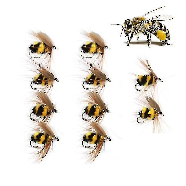 Bumble Bee Lure Fiske lokke Kunstig Insekter Agn Med10stk-15mm