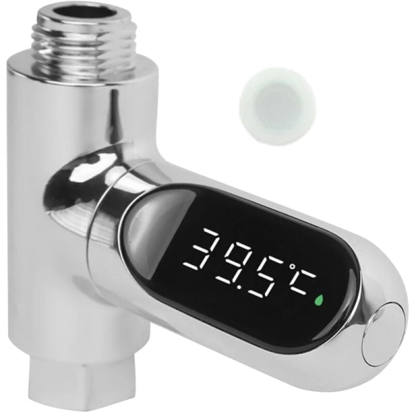 LED-display Vattenduschtermometer Självgenererande vattentemperaturmonitor Energismart Meter Termometer