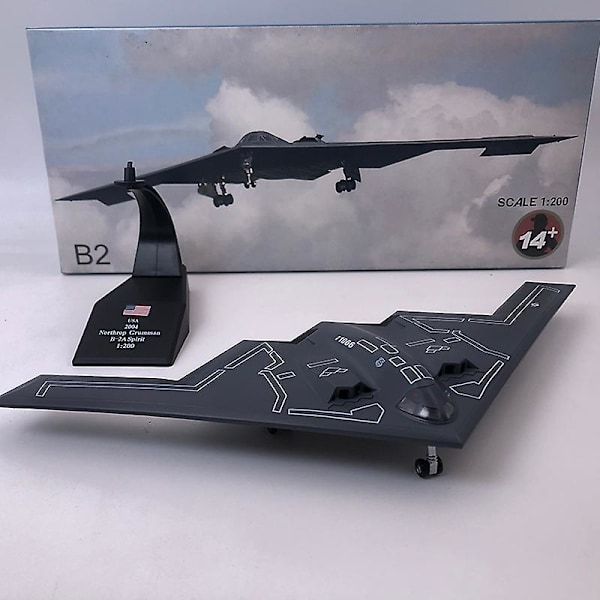 Diecast 1/200 skala B2 Usaf B-2a bombefly modelflyvemaskine flymodel legetøj til udstillingssamling（A）