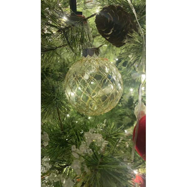 9-delt julepyntsett, fargerike julekuler, anheng, pynt, juledekorasjon, julekuler