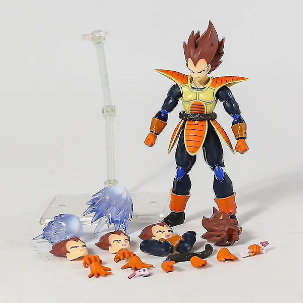 Dragon Ball Super Son Goku Bandai Ultra Instinct Sign SHF Action Figur Toy（Vegeta D-låda）