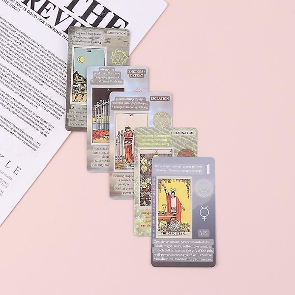 Uusi oppimisen tarot-korttipeli lautapeli englanninkieliset pelikortit pdf-oppaalla (one size, monivärinen)