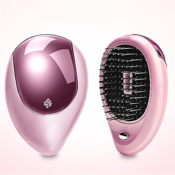 Jonisk vibration mini massage jon hårborste (rosa)