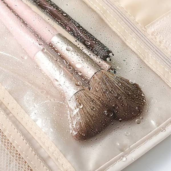 Hängande necessär med krok, bärbar hopfällbar kosmetisk sminkorganisatör för kvinnor flickor födelsedagspresent