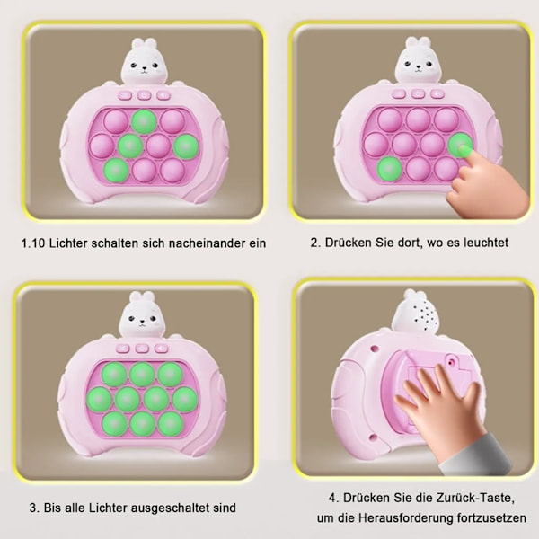 Snabbt tryckspel, bubbla fidget-leksak, elektroniskt sensoriskt spel, dekompressionspelkonsol, sensorisk fidget-leksak, för barn, kreativa leksaker