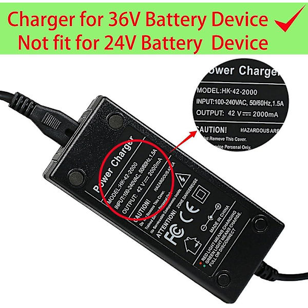 42v 2a Dc power sähköpyörän laturiin
