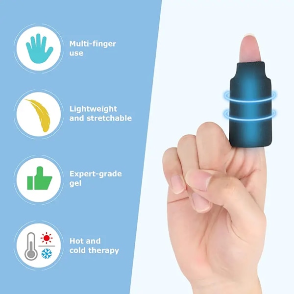 Finger Ice Sleeves, 4 Ice Packs för fingrar, tummar och tår, varm och kall terapi för artrit, tendinit, trigger finger och svullna fingrar