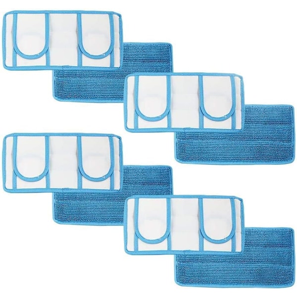 Gjenbrukbare mikrofibermoppputer, slitesterke maskinvaskbare moppputer, gjenbrukbare gulvmoppputer, Swiffer-kompatible tørre moppputer