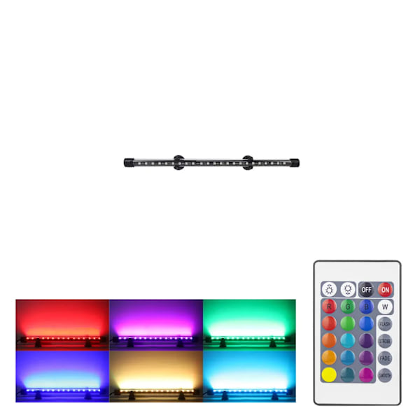 Akvarieljus, LED-ljus för akvarier, fjärrkontroll, färgglad färg, hög vattentäthet, LED-pärlor med hög ljusstyrka, förbättrad ljusstyrkedesign