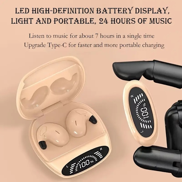 Ultra lang standby trådløs hovedtelefon headset - Ultra tynd on-ear sports bas til Android og iOS