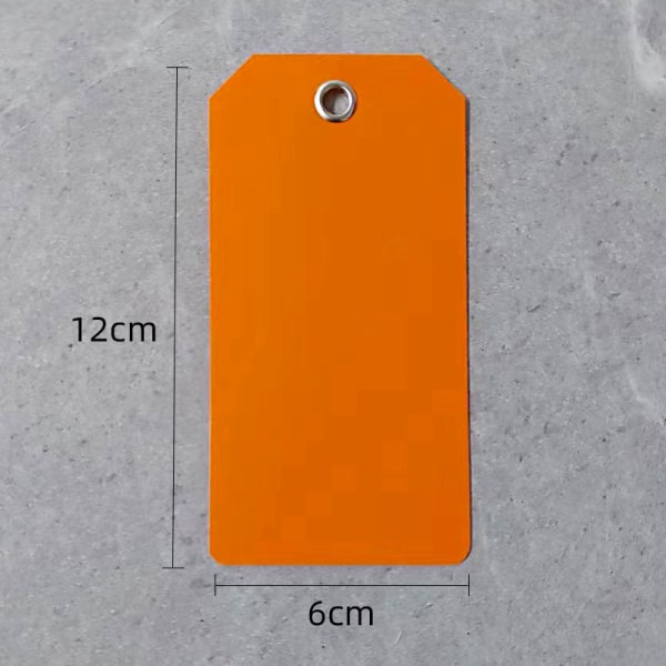 100 stycken 6*12cm plast fraktetikett färg blank etikett etikett vattentät hängetikett