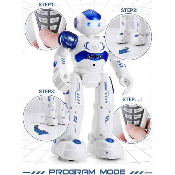 RC Robotleksaker för barn, gest- och avkänningsprogrammerbar fjärrkontroll Smart Robot för ålder 3 4 5 6 7 8 år gamla pojkar flickor födelsedagspresent