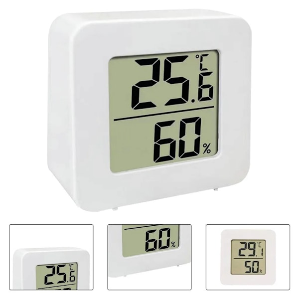 Pakke med 3 termometre for innendørs bruk, digitalt romtermometer, mini LCD digitalt termometer hygrometer