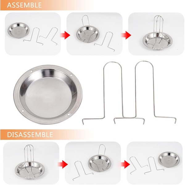 Kyllingegrillstativ, Kyllingelårholder, Kyllingeholder i rustfrit stål, Non-stick kylling Tyrkiet Stegefad Grill Bage Kogegryder