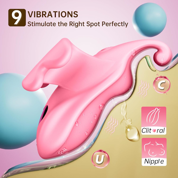 Mini Vibrator Voksen Sexlegetøj til Kvinder, 9 Vibrationer Finger Vibrator Kugle Klitorisstimulator Brystvorte Legetøj, Klitoris Vibrator Sexlegetøj