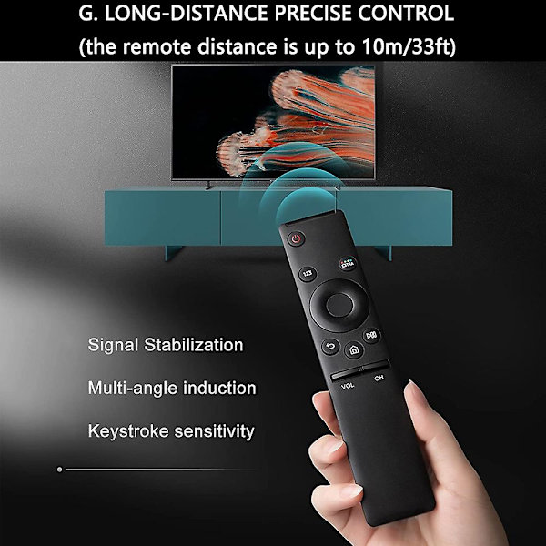 Universalfjernkontroll kompatibel med alle Samsung TV 3D Smart TV-er med knapper（BN59-01259B/E/D BN59-01260A 01241A）