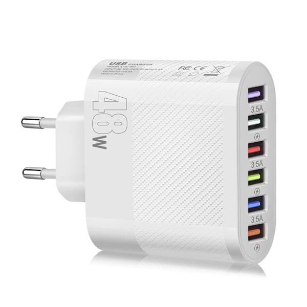 Hurtiglading Type C-adapter, Universal 65W USB C-lader, Lader for flere enheter, Kompakt USB Type C-strømforsyning med hurtigladinghode