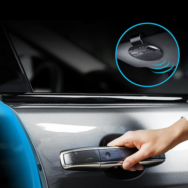 V5.0-tekniikka Bluetooth auton handsfree-kaiutinpuhelin – pitkä akunkesto, älykäs DSP-kohinanvaimennus, vastaus yhdellä napsautuksella