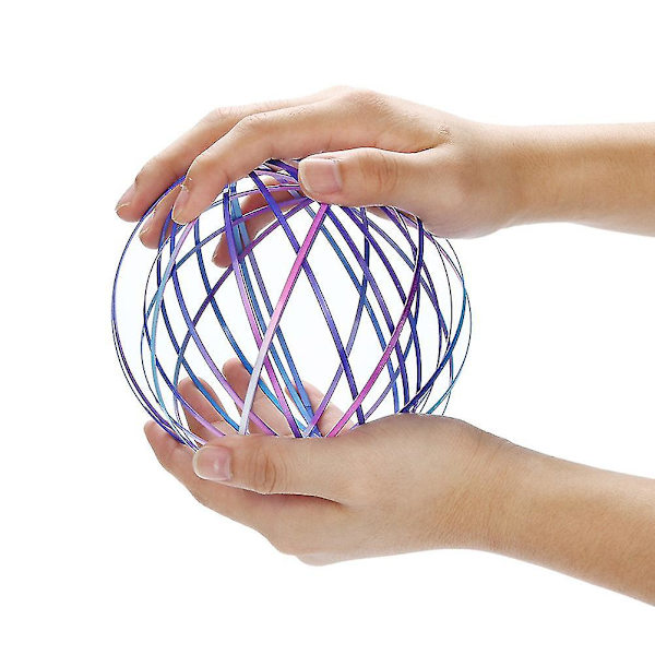 3D rostfritt stål färgglad flödesring armband
