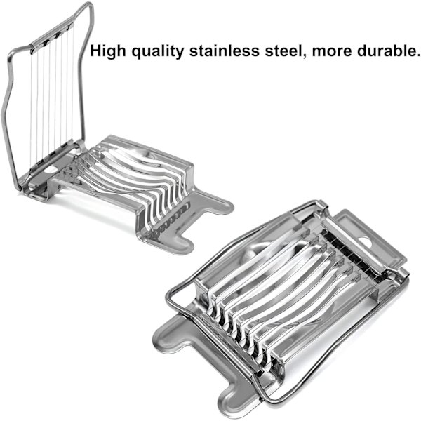 Æggeskærer, Aluminiumsæggeskærer, Rustfrit Ståltråd Æggeskærer og Æggeskærer Multifunktionel. Velegnet til hårdkogte æg, frokostkød og andet