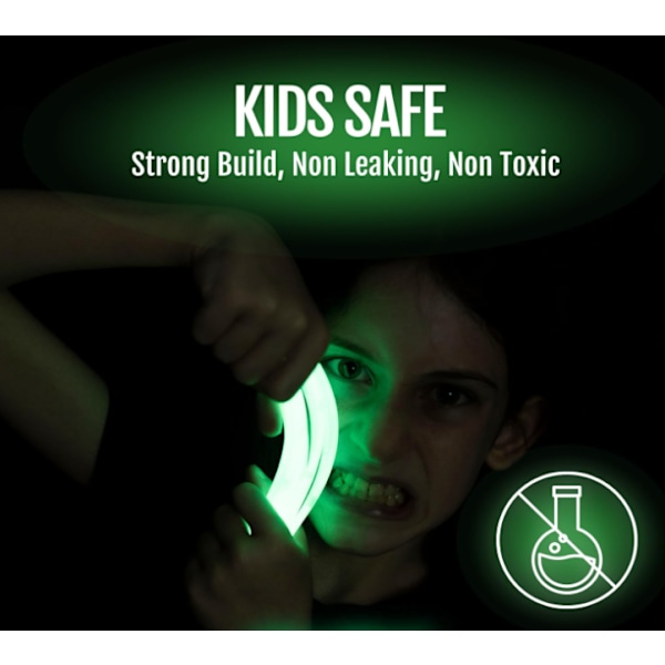 100 Ultra Bright Glow Sticks Party Set til børn – Glowing armbånd og halskæder – Neon Glow Sticks Glow Sticks til festival, bryllup