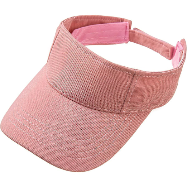 Barn Visir Cap Golf Visir Girl Pojke Cap Andas Justerbar Cap Snabbtorkande Solskydd för 1-8 år gammalt Barn Rosa