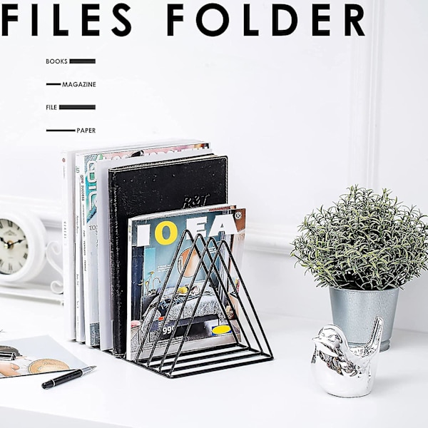 Pladestativ,magasinholder,avisholderbreve Opbevaring,skrivebord Filsortering Organizer Trekant Bogreol Indretning Hjemmekontor,p