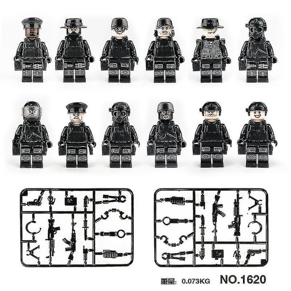 Moc Sæt med 18 Minifigurer Military Series Skurke Minifigurer Byggeklodslegetøj