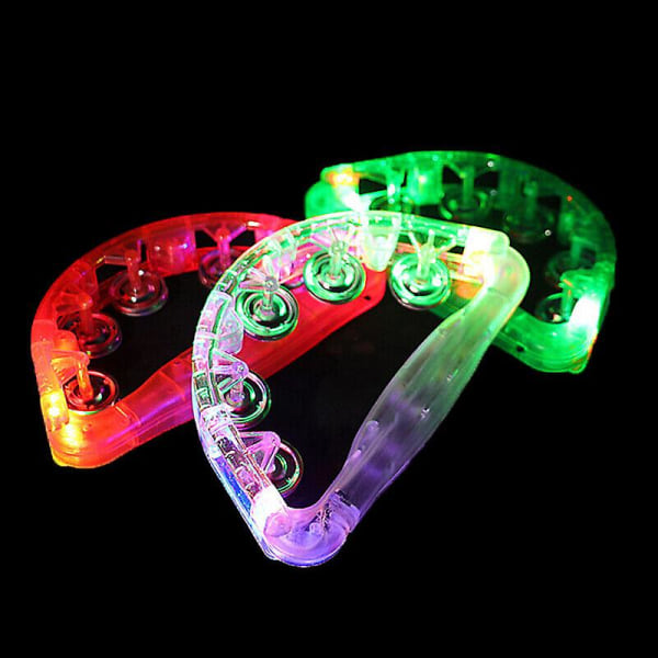 LED lyser op Sanselegetøj Blinkende tamburin rystefest Musikalsk tilfældig farve