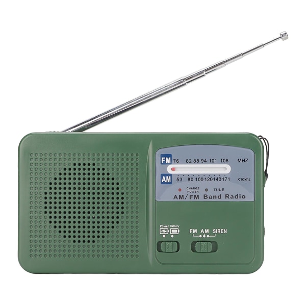 Solardriven vevradio med handvev och ficklampa 1LED Multifunktionell bärbar nödradio ficklampa