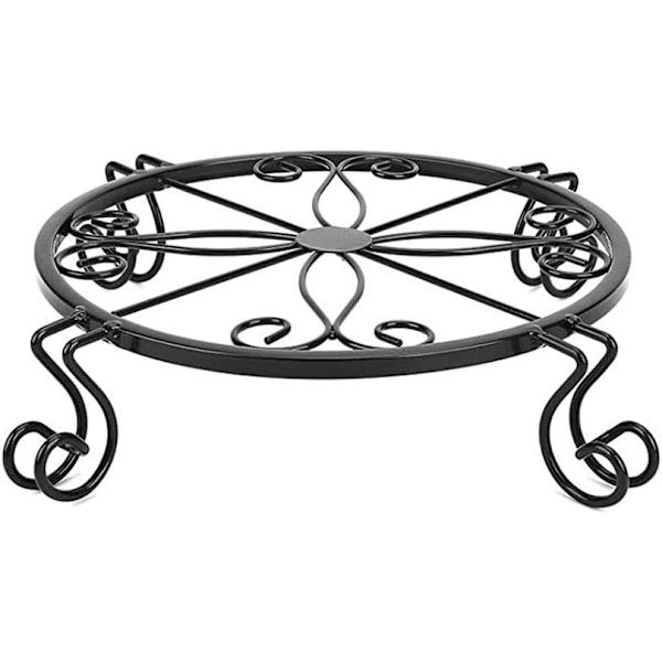 Metallblomsterställ, 9,1 x 2,6 tum blomsterpall, växtställ, dekorativ blomkrukahållare, för inomhus/utomhus trädgård, kontor, vardagsrum, balkong