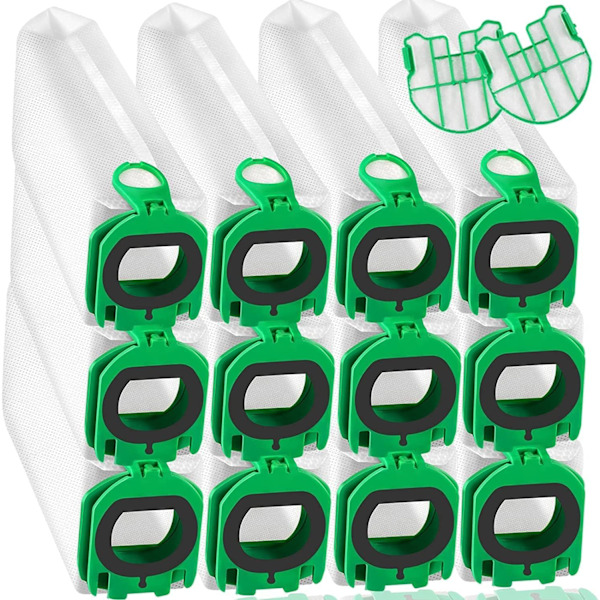 Støvsugerposer kompatible med Vorwerk Kobold VB100 FP100, premium filterposer erstatningsstøvposer for Kobold VB100 støvsugerposer
