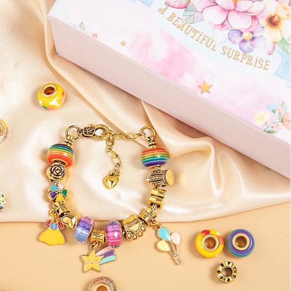 DIY Smyckeset för Barn: Armbandspresentset för Flickor med Utsökt Presentask