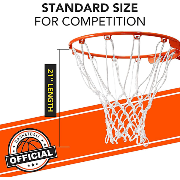 Basketballnet Officielt basketballnet erstatning for Euroleauge Outdoor Heavy Duty Basketballnet