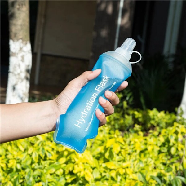 2 kpl 500ML/250ML pehmeä vesipullo, taitettava, pehmeä, pyöräilyyn, maratonille, juoksuun, vaellukseen