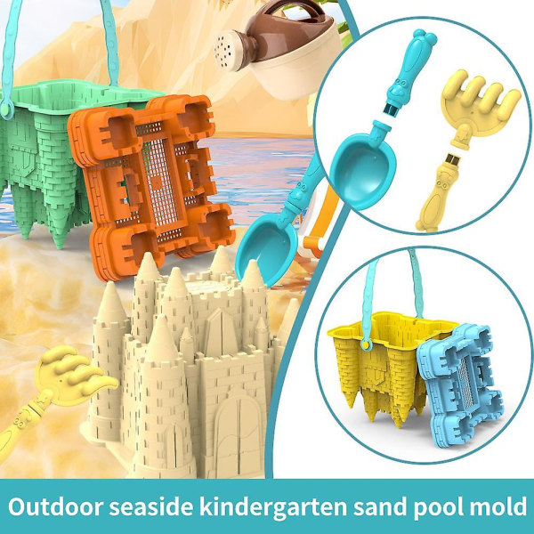 Barnens strandleksaker Strandleksak Set Stor utomhusstrand Sandpoolform (Grön)
