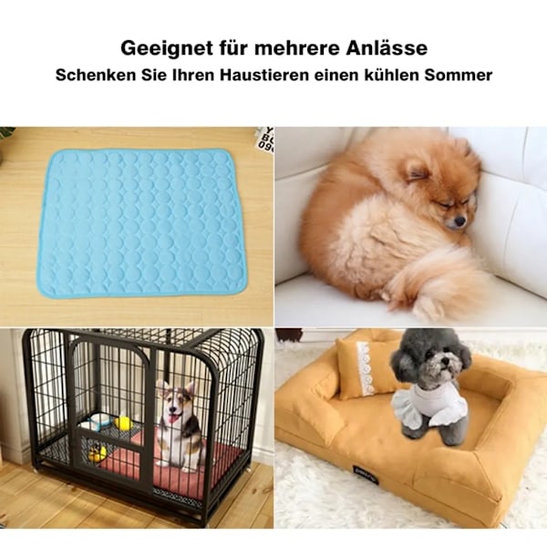 Kylmatta för hund katt, kylfilt för hundar, självkylning kylfilt, kall matta, ismatta, 70 x 55cm