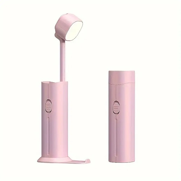 Øyebeskyttende bordlampe, liten bordlampe for studier og lesing for studenter, sammenleggbar nattlys for soverom