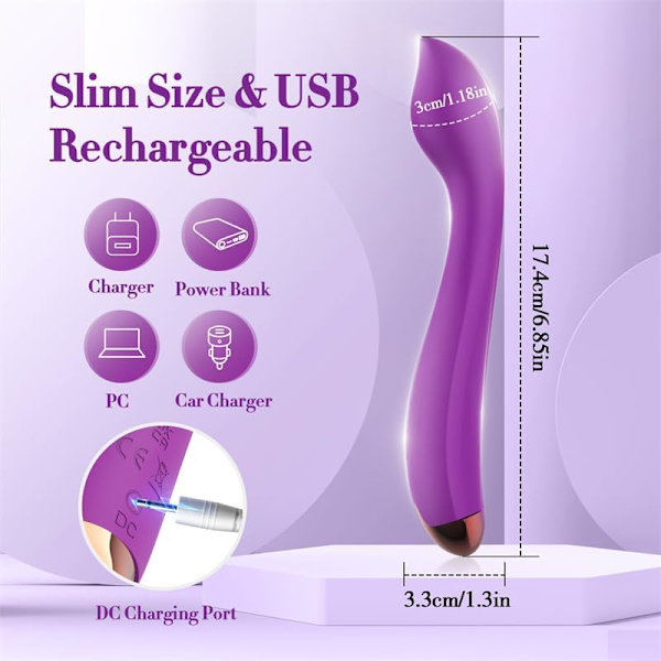 Voksen Sexlegetøj G-Punkt Vibrator, 10 Vibrationer Anallegetøj G-Punkt Legetøj Brystvorte Klitoris Stimulator Kvinde Sexlegetøj Vibrator