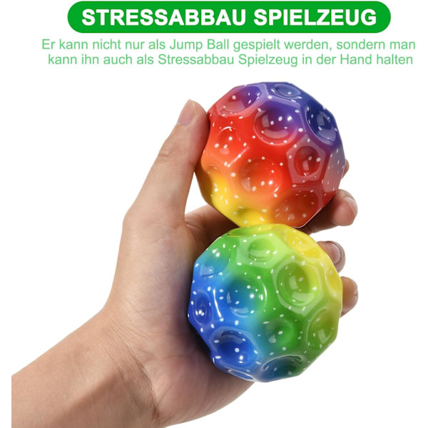3-delad hoppboll, mininhoppboll, superhög studsande lätt hoppboll, studsbollar, interaktiv stressavlastande leksak