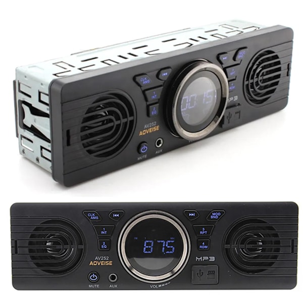 Car radio with Bluetooth hands-free/ speaker/ USB/ AUX IN/ FM/ MP3 player, car secure digital memory card MP3 audio electric car radio